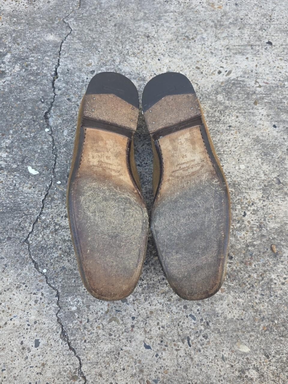 Vintage Salvatore Ferragamo Suede Loafers Mafe in Italy Size 10 - Picture 5 of 8